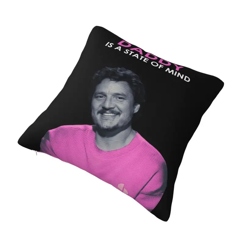 Custom Luxury Pedro Pascal Daddy Cushion Covers 45x45cm Velvet Pillow for Sofa Car Square Pillowcase