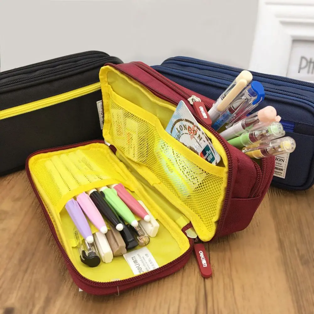 Bag Travel Wallet Large Capacity Storage Box Schools Supplies Cosmetic Bag Pencil Case Stationery Storage Pen Bag Pen Box