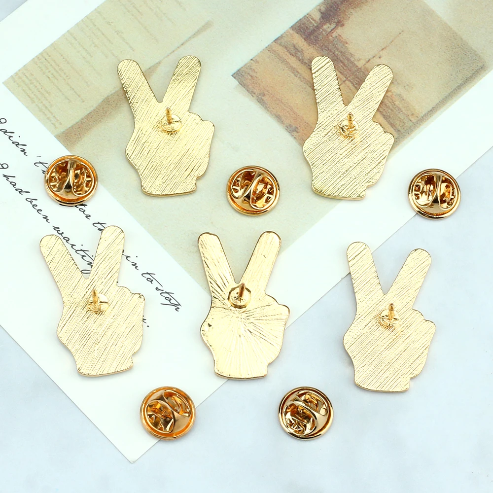 Trans Asexual Non-binary Enamel Badge LGBT Pride Gay Lesbian Brooch Rainbow Yeah Victory Gesture Lapel Pin Backpack Jewelry Gift