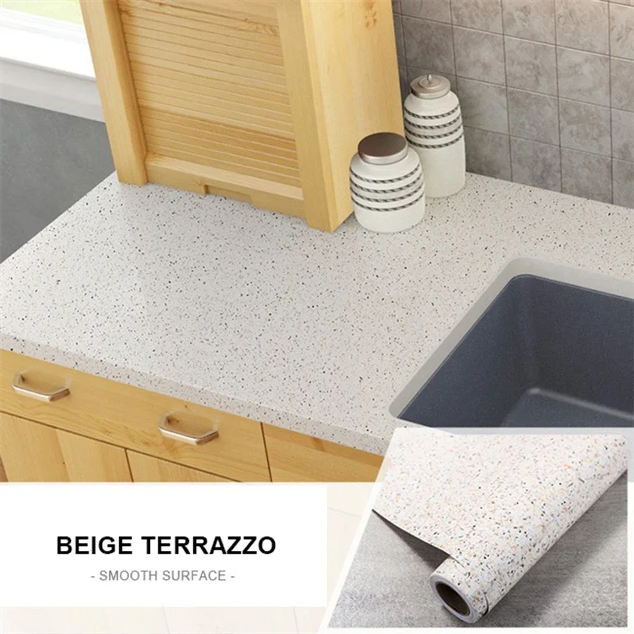 PVC selbstklebende weiße Tapete, wasserdicht, ölbeständig, Aufkleber, Marmor, für den Schreibtisch, renoviertes Hochtemperatur-Tapetenpapier