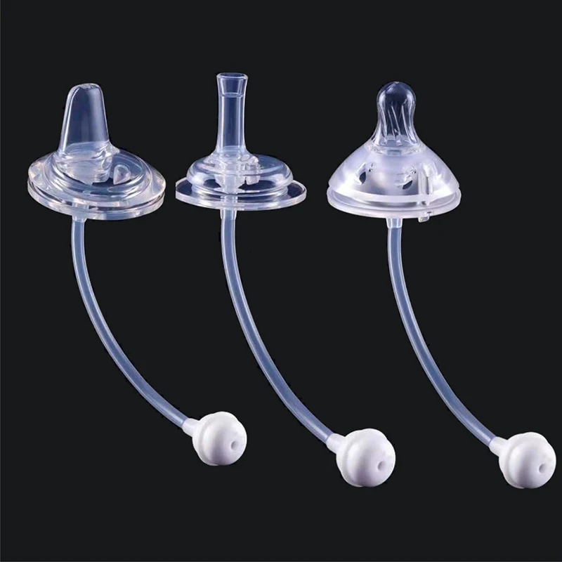 Learn drinking cups Straw for head Replace Baby Bottle Straw Replacement Wide Mouth Caliber Silicone Feeding Accessories