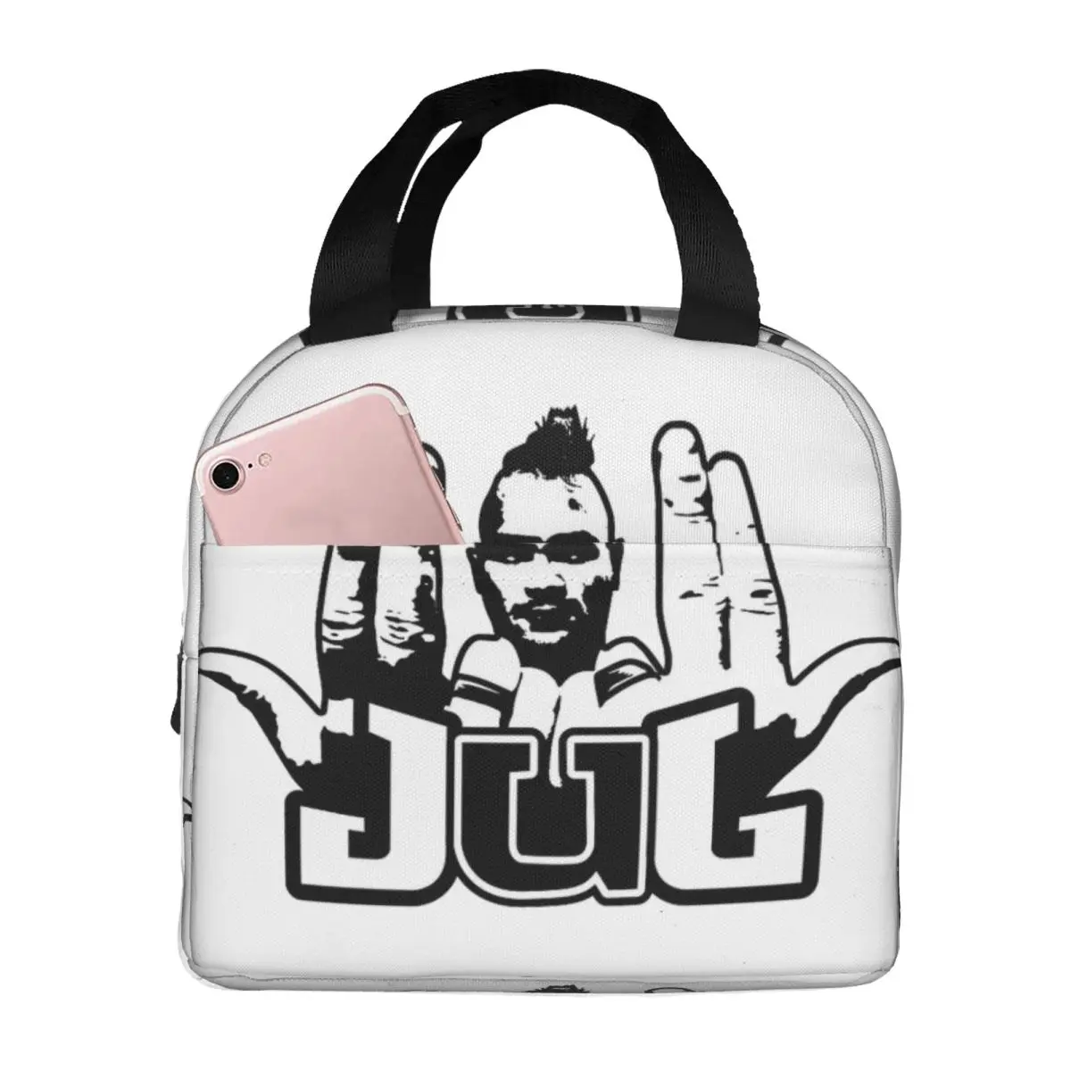 

Jul Logo France Rapper Insulated Lunch Bag Large Meal Container Cooler Bag Tote Lunch Box College Outdoor Food Bag