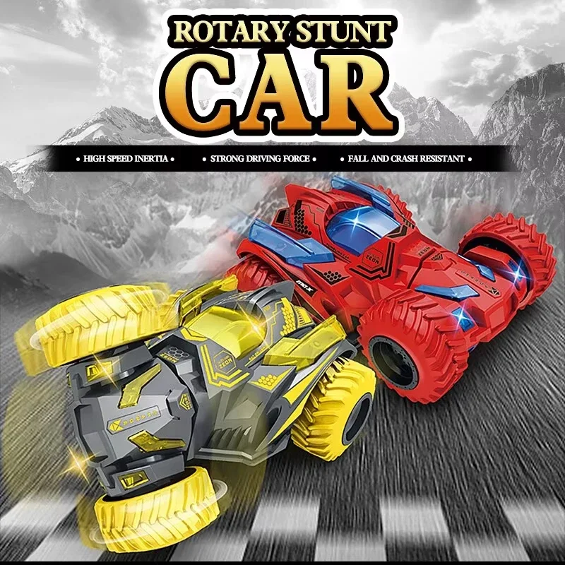 Four-wheel Double-sided Drive Inertial Toys Car Stunt Collision Rotate Twisting Off-road Vehicle Kids Toys Model Cars for Gift