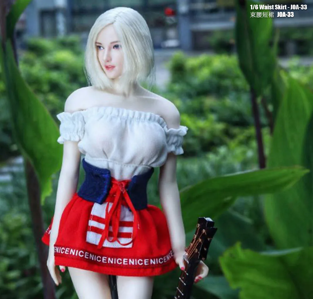 

1/6 Scale Slim Fit Tube Top Skirt Model for 12" Female Body Figure Doll