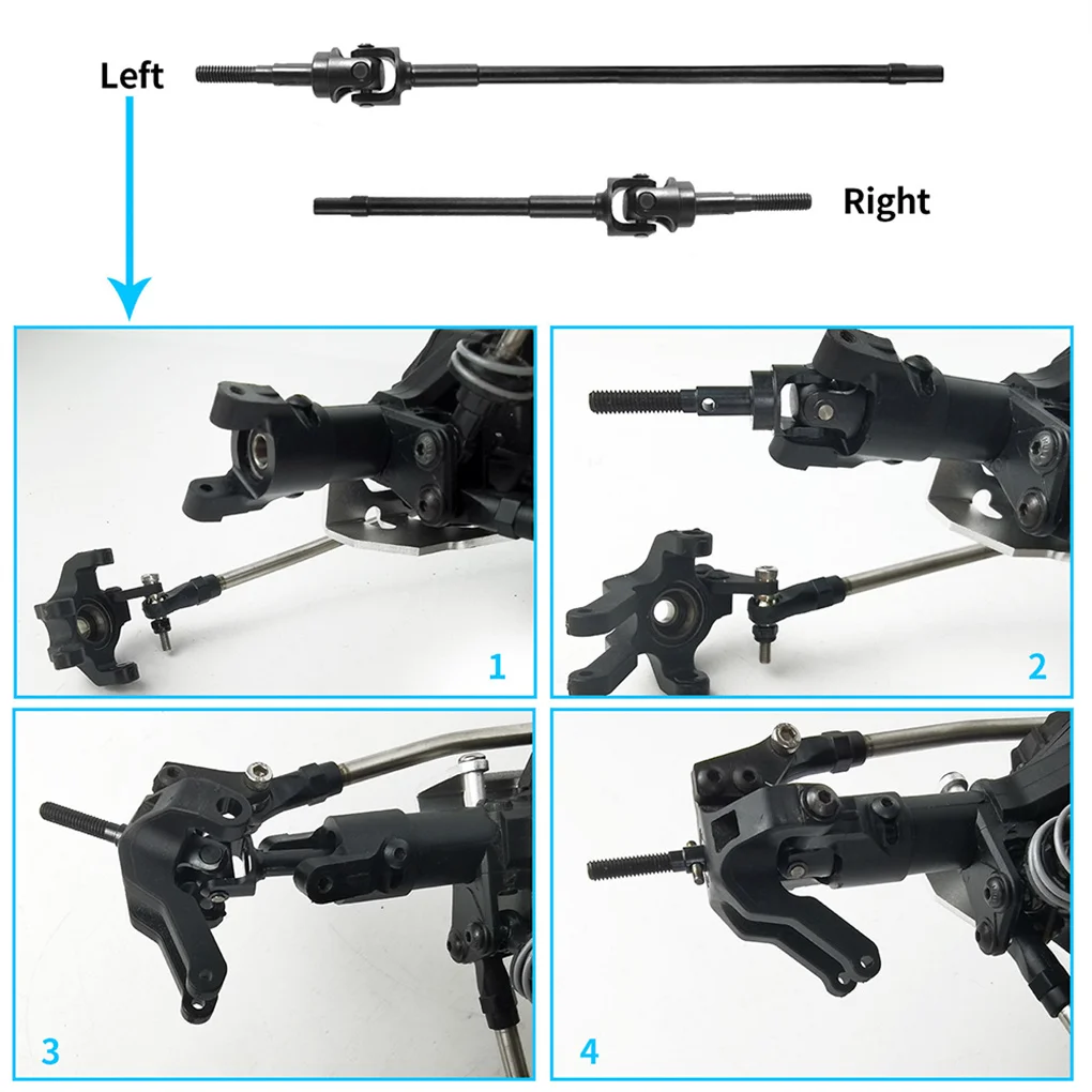 RCGOFOLLOW Front CVD Shaft RC Car Part Long-lasting Performance Rc Front CVD Shaft For 1/10 Axial Wraith Crawler