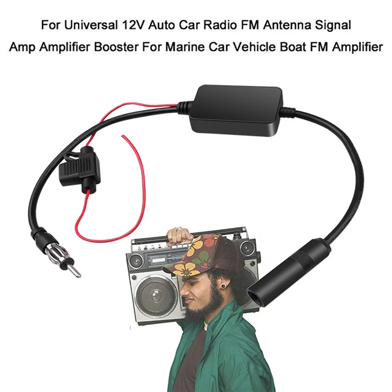 3-in-1 Car Radio Antenna Signal Booster FM AM DAB Antenna Amplifier for Cars New view 6