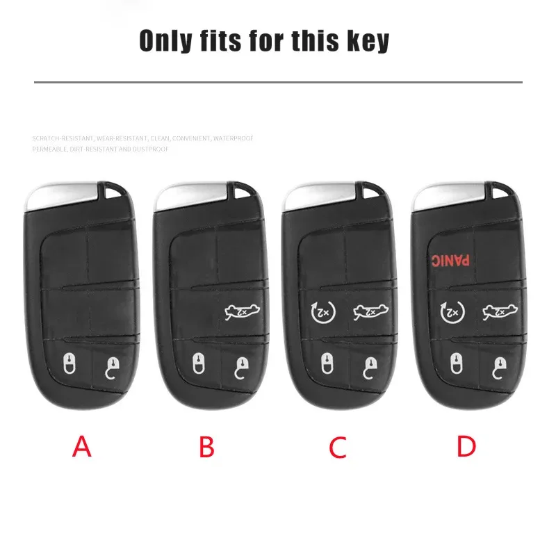 Zinc Alloy Leather Car Key Case Cover Shell For Fiat Freemont Toro 500L 500X 2016 2017 2018 Dodge Jeep Chrysler Car Accessories