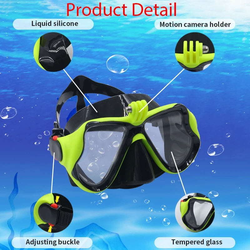 Professional Underwater Mask Camera Diving Mask Swimming Goggles Snorkel Scuba Diving Camera Holder For GoPro