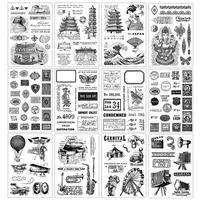 1PC Originate Retro Seal Clear Stamp Scrapbooking Photo Album Card Making Clear Stamps Supplies Silicone Seals Scrapbook 11*16cm