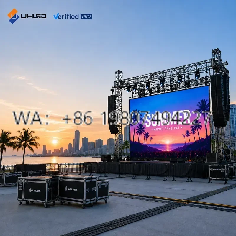 Indoor Outdoor Stage Curved Rental LED Screen Background with Video Processor P3.91 Display 500x500mm LED Video Wall