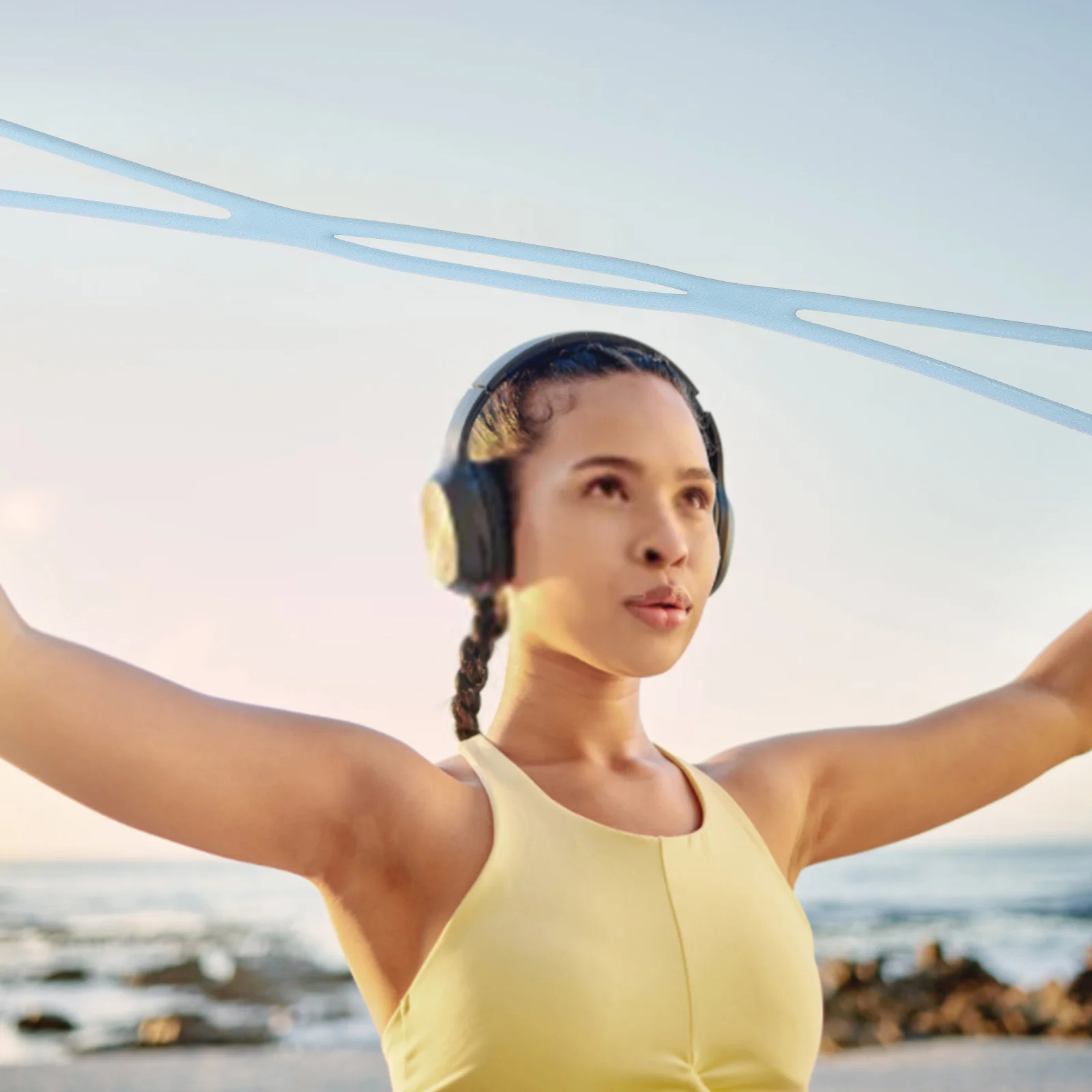 2 قطعة التمارين الظهر أربطة مرنة معدات تدريب العضلات آمنة عملية خدمة طويلة الحياة الظهر المتوسع الذراع سحب المدرب