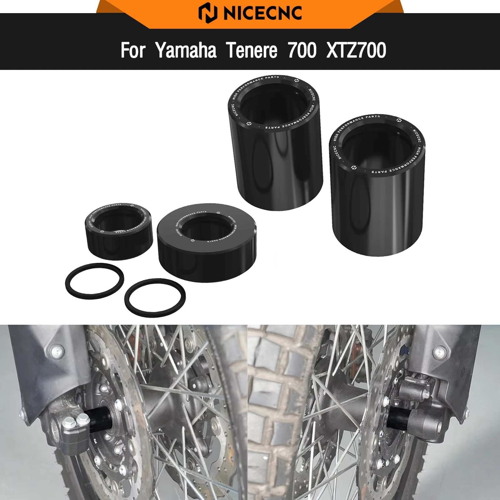 

Motorcycle Front Rear Wheel Spacers For Yamaha 2019-2024 Tenere 700 XTZ 700 Tenere 700 Rally Edition 2020-2024 2021 2022 2023