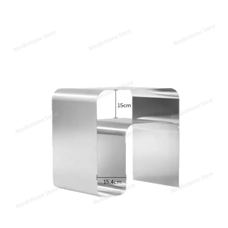 

for Mid Century Modern Side Table Minimalist Stainless Steel Bedside Cabinet Storage Rack Luxury Coffee Table Bauhaus
