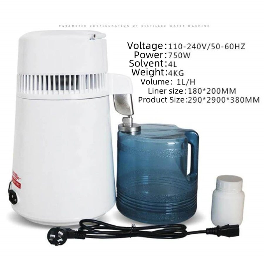 Dental Distiller Water Sterilizer Supporting Machine Stainless Steel Distilled