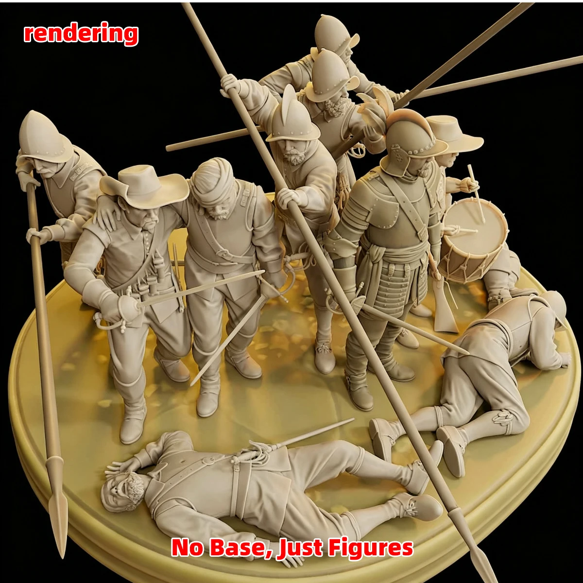1/35 1/48 1/72 Modellbausatz 3D-Harz Miniatur-Soldatenfiguren Diorama Unbemalt 16. Jahrhundert Spanische Tercio DIY – Detail 12