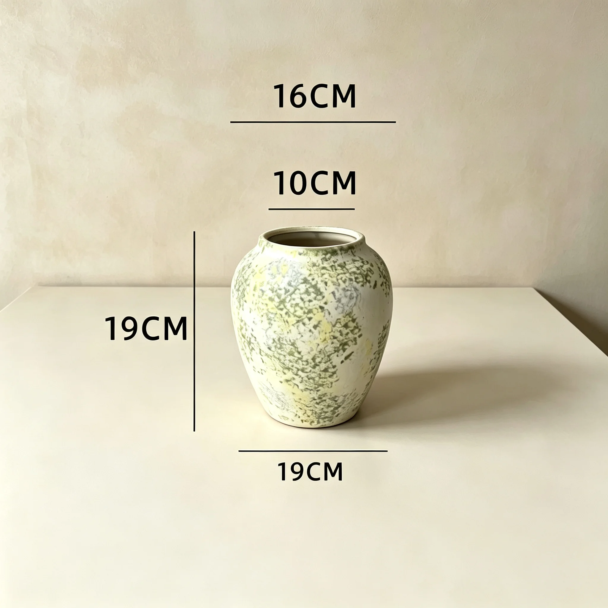 Speckled Texture Ceramic Vase Wabi Sabi Style Pottery Flower Vase Home Tabletop Decoration for Dried Floral
