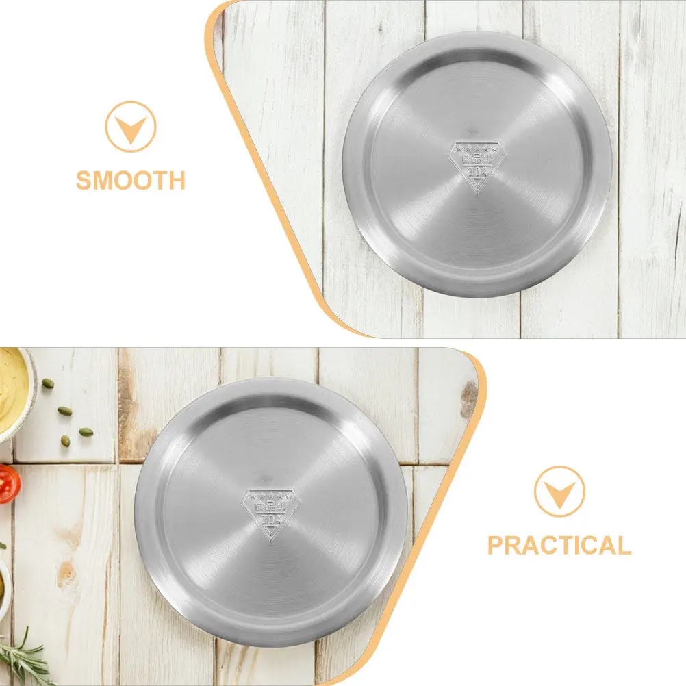 Stainless Steel Universal Pot Lid 13-14cm for Pots, Pans, Woks & Skillets – Heat Retaining Round Flat Cookware Lid