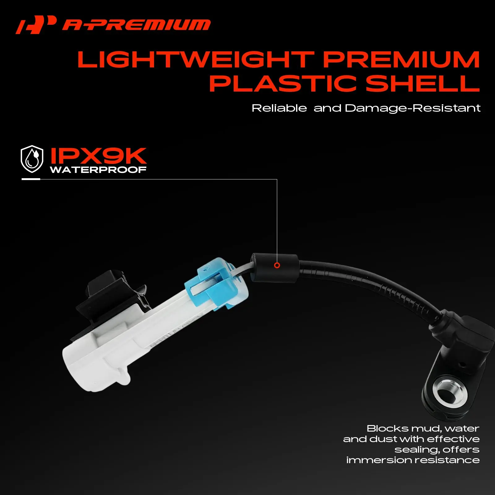 A-Premium Front Driver or Passenger Side ABS Wheel Speed Sensor for Chevrolet Equinox 2007-2009 Captiva Sport 2012-2015 4