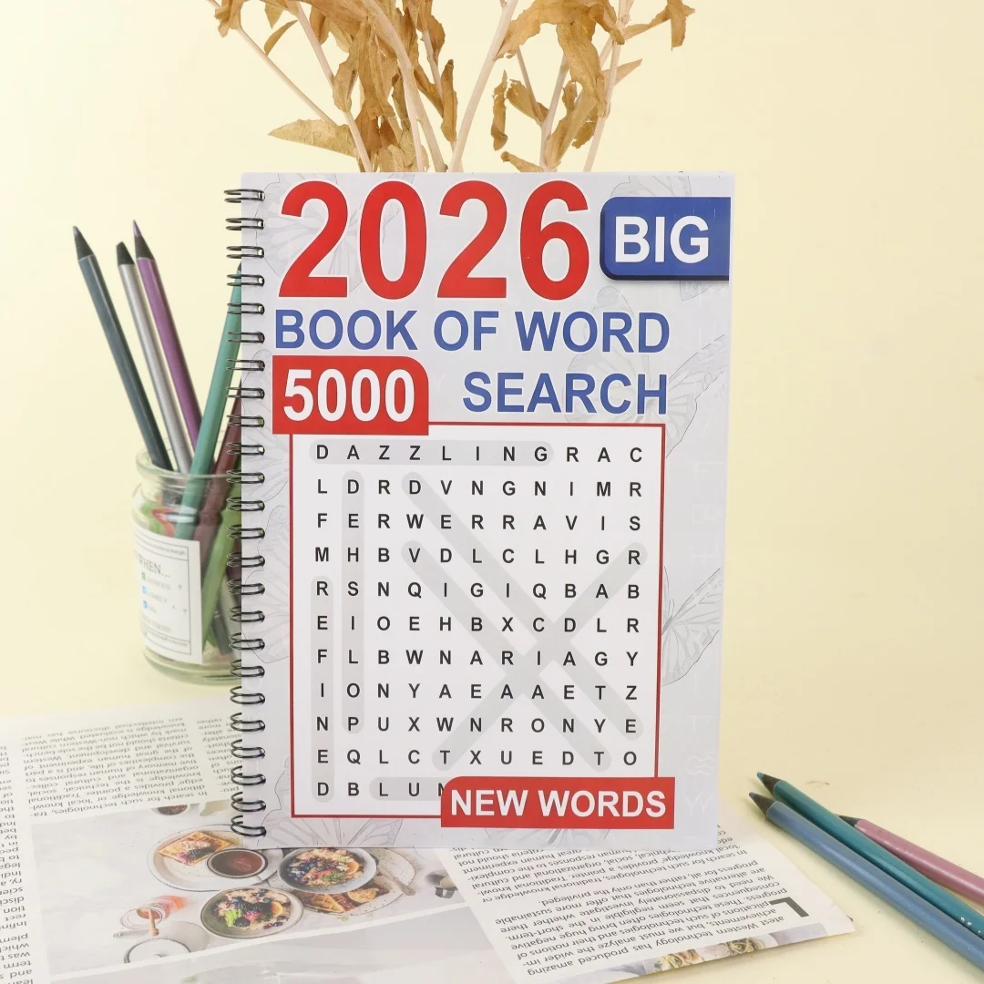 2026 Big Book of Word Search: 5000+ New Words Large Print Puzzle Book for Adults, Stress Relief Brain Games