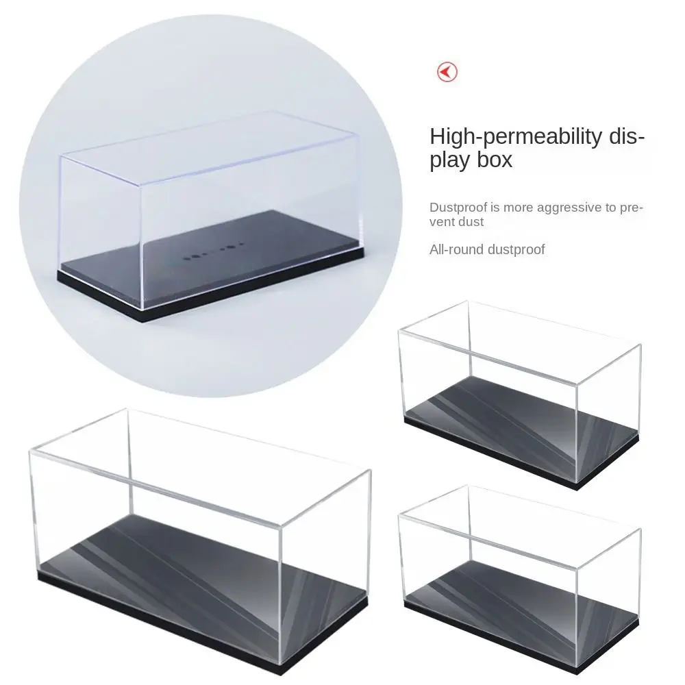 Practical 1/64 Diecast Model Car Display Box Transparent Acrylic Storage Box Dustproof DIY Model Car Dust Cover Toy Figures