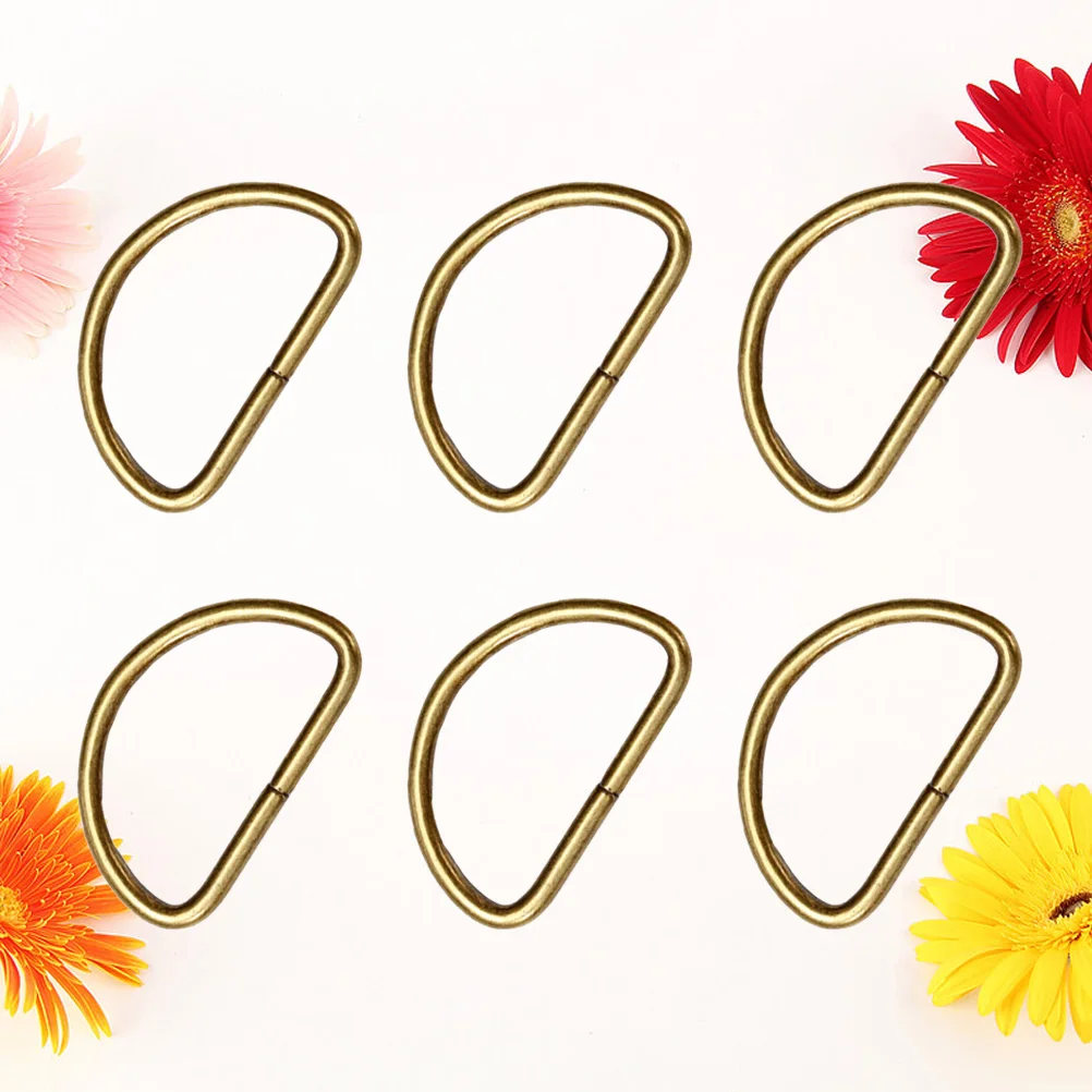 

100Pcs D Ring Buckle Metal Shoulder Strap Accessories for Tote Bags Lanyards DIY Crafts Adjustable Practical Bronze