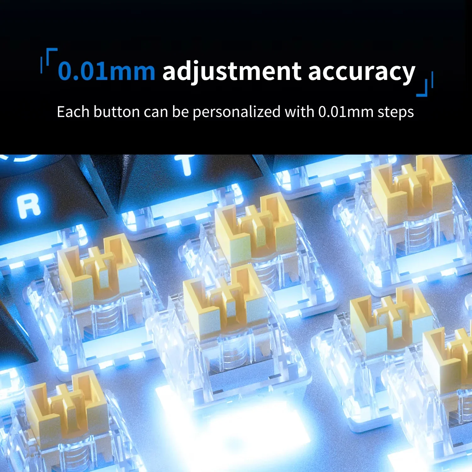 AJAZZ AK820 Max Plus Ultra المغناطيسي التبديل لوحة المفاتيح الميكانيكية ثلاثي الوضع الساخن مبادلة الألعاب لوحة المفاتيح RGB ألعاب الكمبيوتر المحمول الملحقات #2