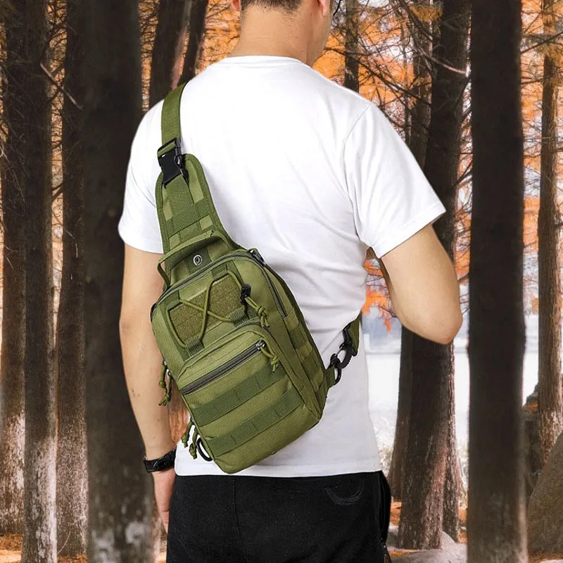 Versatile Tactical Chest Bag Men Outdoor EDC Shoulder Sling Bag Hunting Concealed Range Bag Waterproof Hiking Camping Day Pack