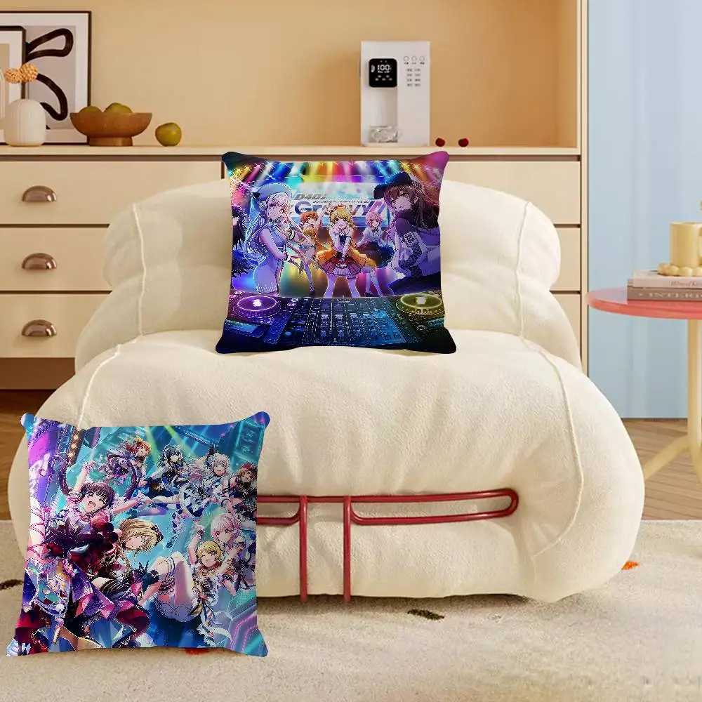 

Game D4DJ-Groovy-Mix-Badge Cushion Cover 30x50 Polyester Sofa Cushions Decorative Throw Pillows Home Decoration Pillowcover
