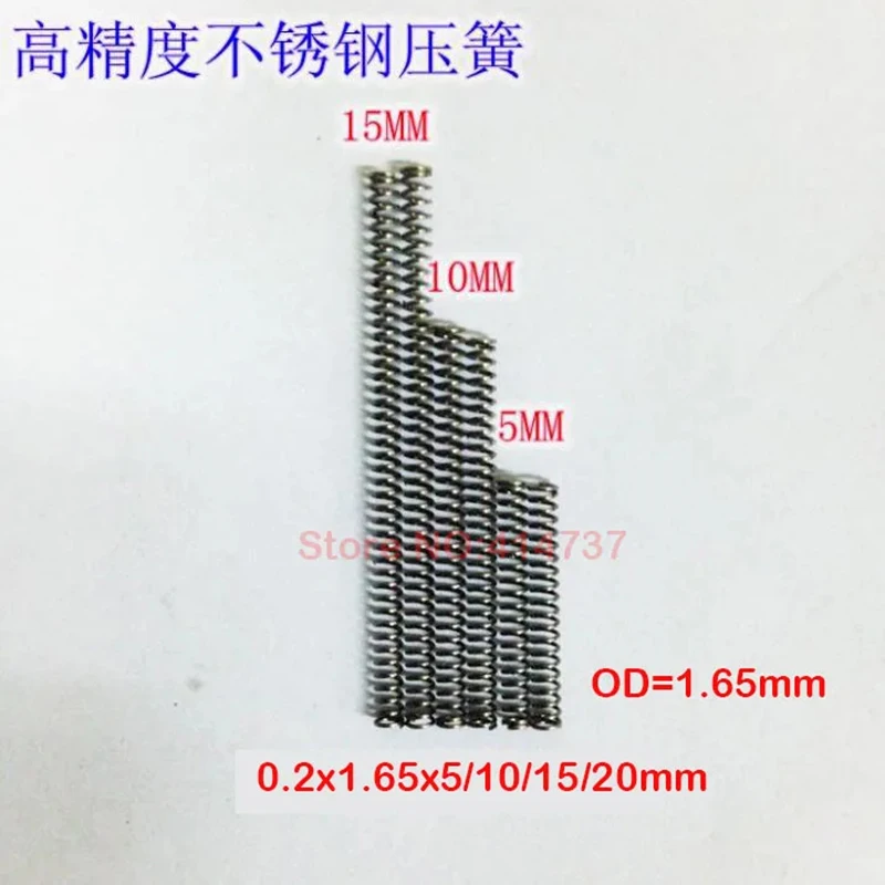 20pcs 0.2mm wire compression spring OD=1.4/1.65mm
