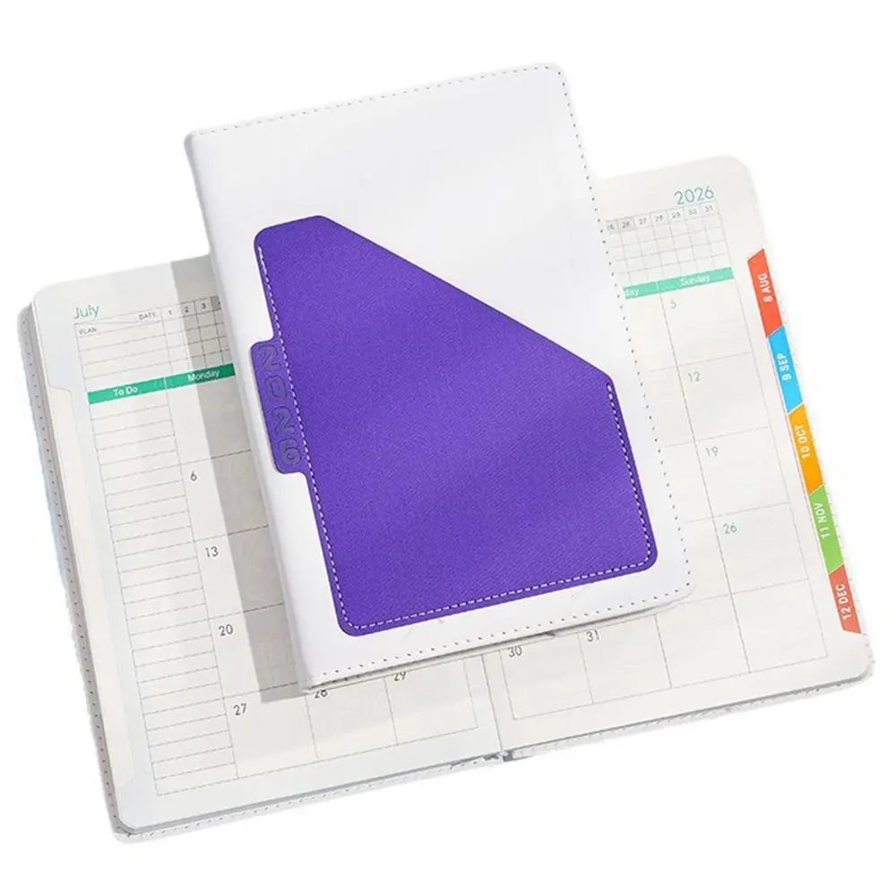 English 2026 Schedule Planner Notepad Wear-resistant 12 Months 365 Days Efficiency Notebook Simple Bookmark To-do List Notebook