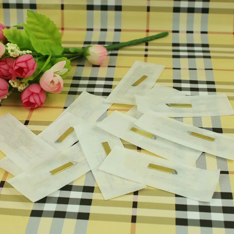 100 pcs 12 Spille Permanente di Trucco Del Sopracciglio Tatoo Lama Microblading Aghi Per 3D Ricamo Manuale Del Tatuaggio Della Penna