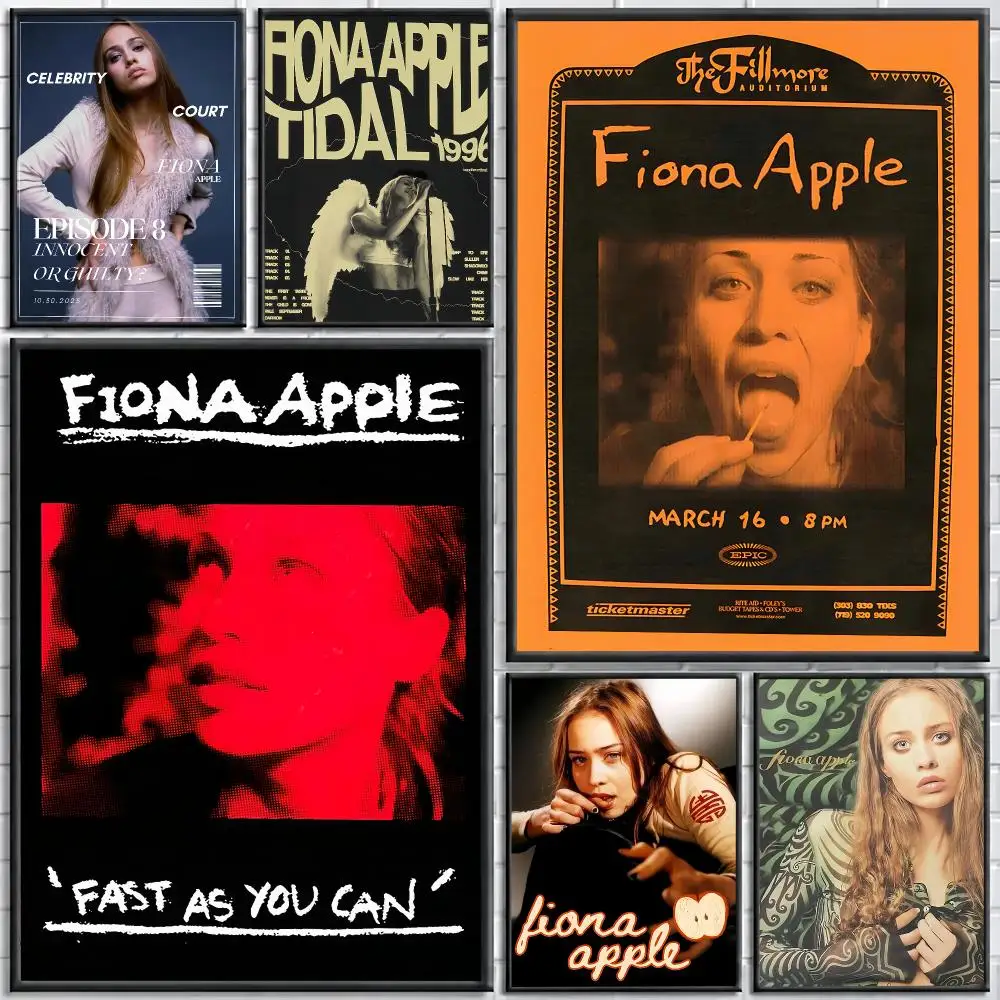 Singer Fiona Apple Painting Calligraphy Stylish Canvas Poster Wall Art for Bedroom Living Room Study Home Decor Gift