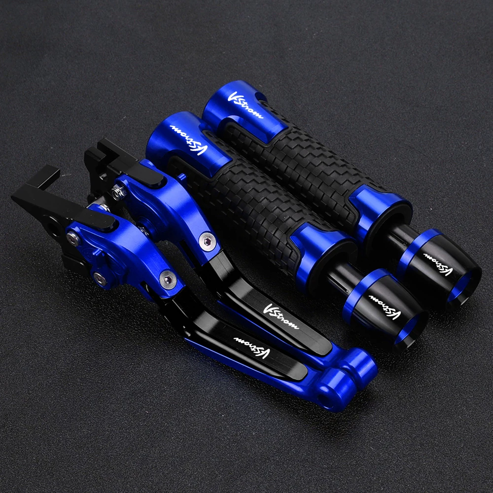 

Motorcycle Accessories Brake Clutch Levers Handle Bar End Grips Caps CNC For SUZUKI DL1000 VSTROM 2002-2016 2003 2004 2005 2006