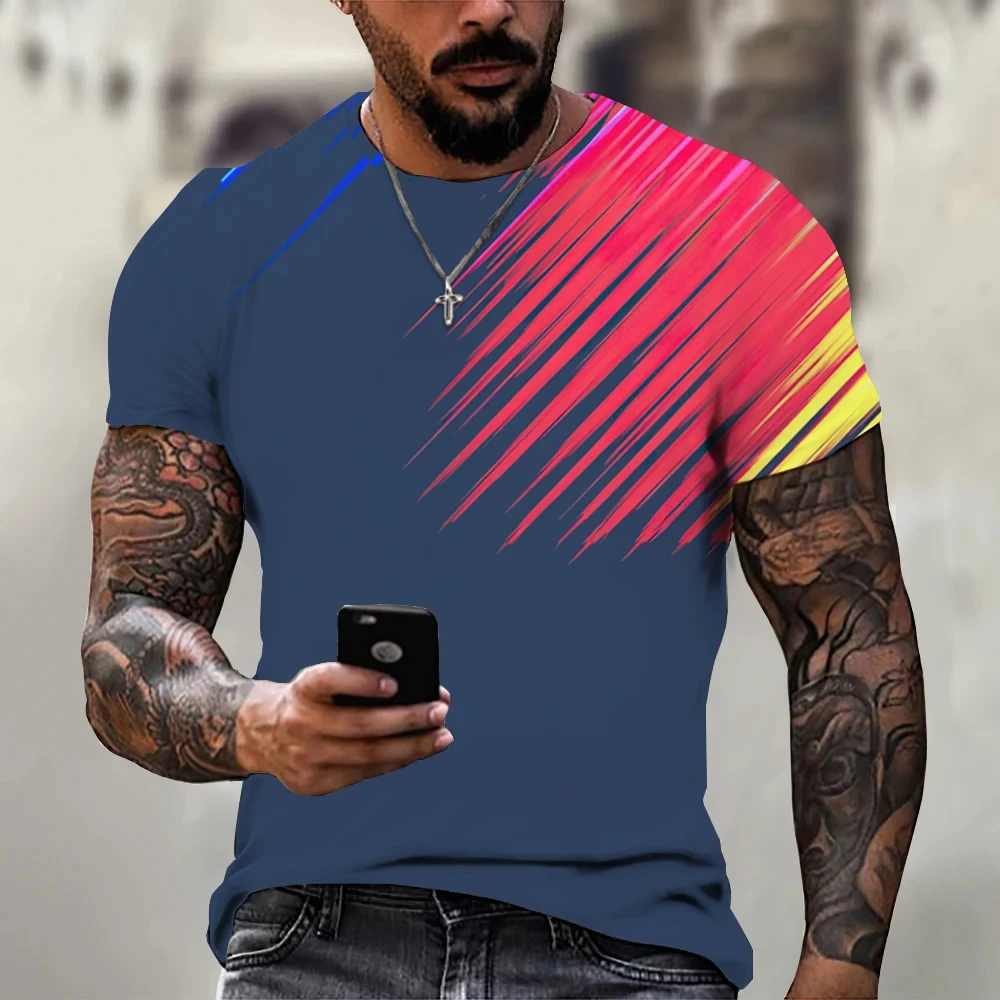 3d Print T-Shirt For Men Summer O-Neck Pullovers Big Size Short Sleeve Man Shirt Fashion Tees Oversized Male Clothing Luxury Top