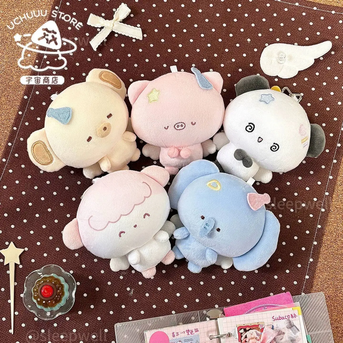 

10cm cotton doll original design doll cute girl children's gift Plush Doll Cute animal pendant, bag pendant