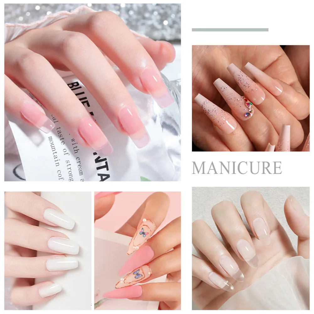 Juego de polvo acrílico para extensión de uñas, Kit de herramientas líquidas con barniz semipermanente para manicura