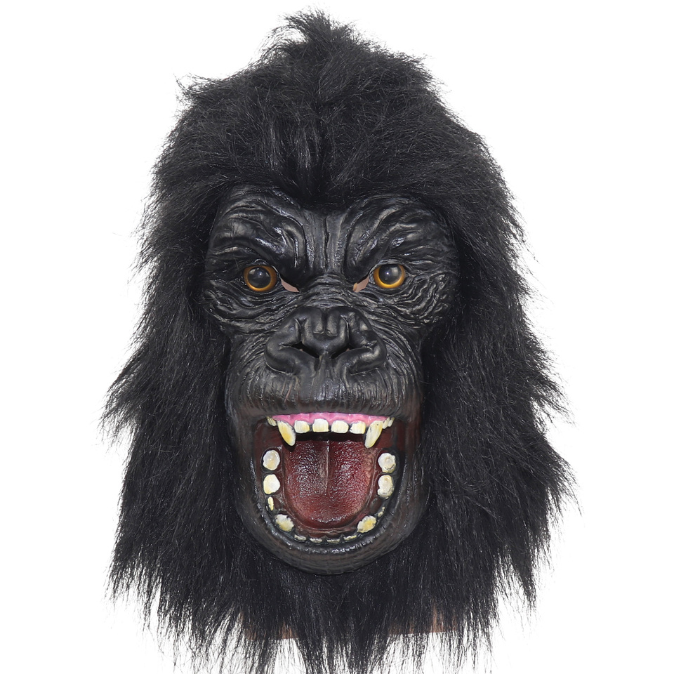  1Pc Chimpanzee Animal Mask, Suitable for Party Dance Performances Latex Headgear Props 
