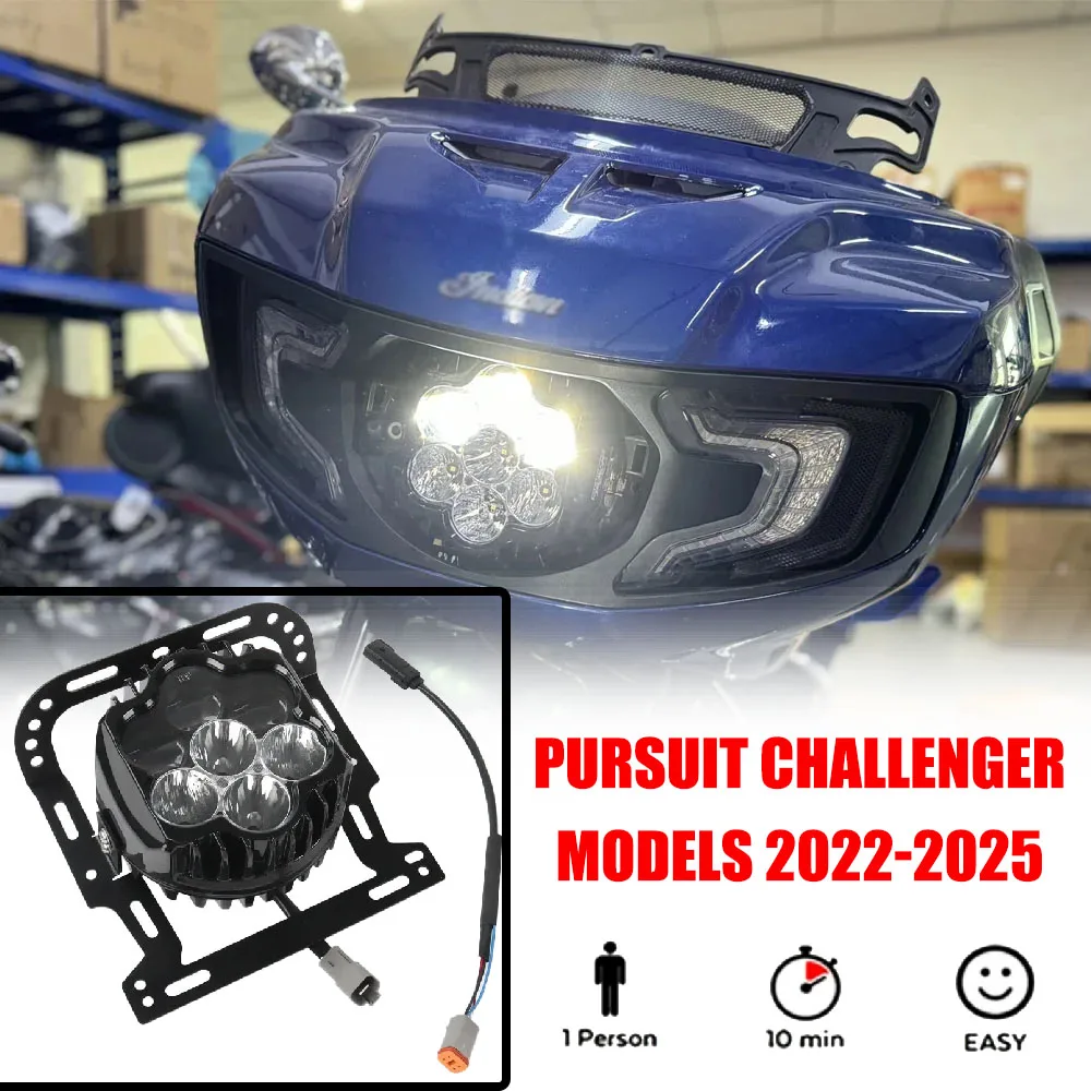 

New Style Motorcycle Led Headlight High/Low Beam Headlamp Daytime Running Lights Replacem For pursuit challenger models2022-2025