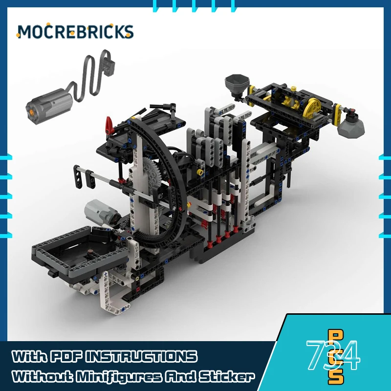 

Motor Machine GBC Waning Moon DIY Model Technology Bricks Modular Assembling Creative MOC Building Blocks Balls Toys Xmas Gifts