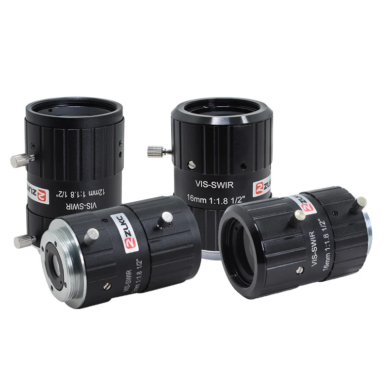 

ZLKC VS-NIR Lens 400-1700nm 1/2'' camera lens C-mount machine vision F1.8 manual iris 12mm 16mm 25mm 35mm