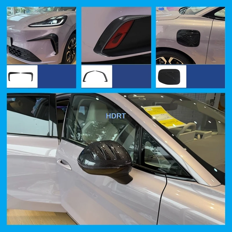 

For MG 4 MG4 2026 + Car Styling Front Wind Knife Fuel Tank Rear View Mirror Cover Fog Light Trim Accessories Exterior Sticker