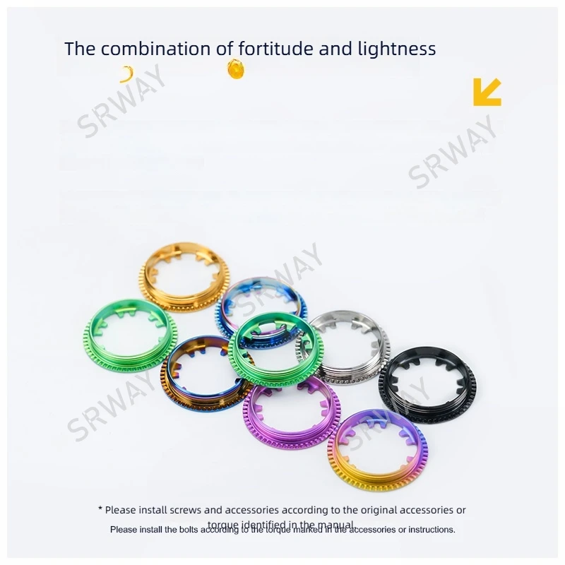 S-PARTS Titanium Cassette Lock Cover for Shimano 10 11 12 speed for MTB road bike 10 11 12 speed