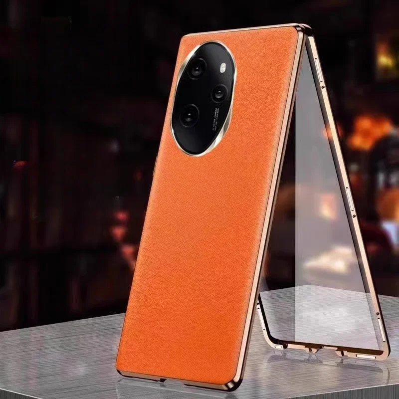 

Чехол из магнитного стекла для Honor 200 Pro, 360° ° Полная защитная задняя крышка для Honor 200 200pro, кожаный корпус