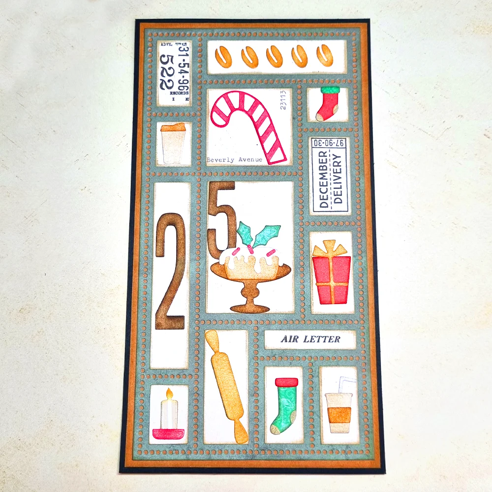 Weihnachtsgeschenkanhänger, Dekorationen, Metall-Stanzformen für Scrapbooking, Vorlage, Fotoalbum, Bastelbedarf, Papierkarte, 2024, NEU, DIY