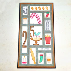Christmas Gift Tag Decorations Metal Cutting Dies for Scrapbooking Template Photo Album Craft Supplies Paper Card 2024 NEW DIY
