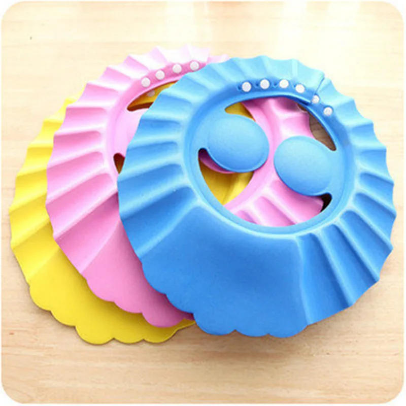 Soft Baby Bath Shampoo Cap Children Waterproof Hair Wash Shield Safe Shower Hat Infant Hair Protect Cap For Toddler Hair Washing