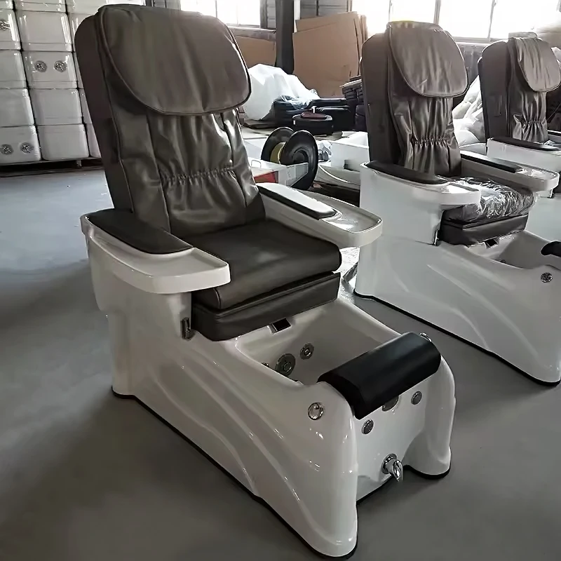 Révision Triple banc 2019 repose-pieds plate-forme prix pas cher chaises de spa luxe débordement d'ongles baignoire rose Salon manucure pédicure chaise