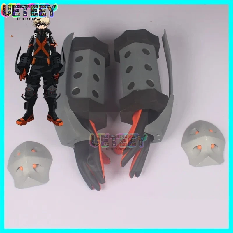 

UETEEY COS аниме My Hero Academia Bakugou Katsuki броня доспехи перчатки косплей костюм Хэллоуин косплей костюм аксессуары