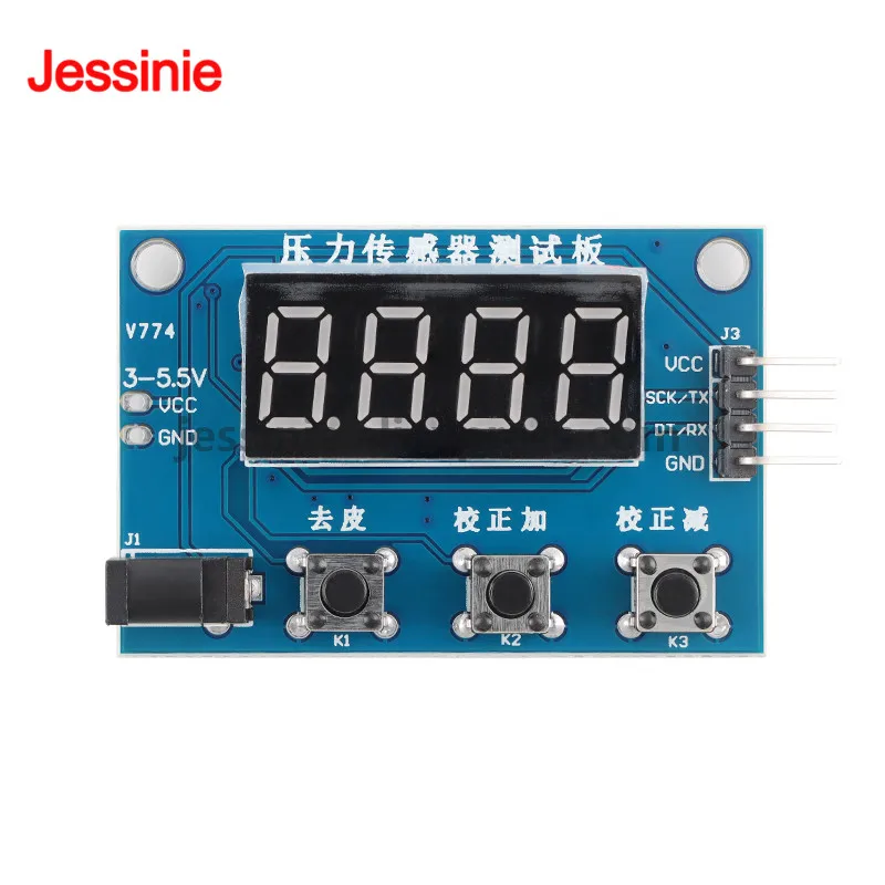 HX711 Load Cell AD Sensor Tekanan Berat Modul AD dengan Layar Instrumen Penimbangan 24-bit Timbangan Elektronik Untuk Arduino
