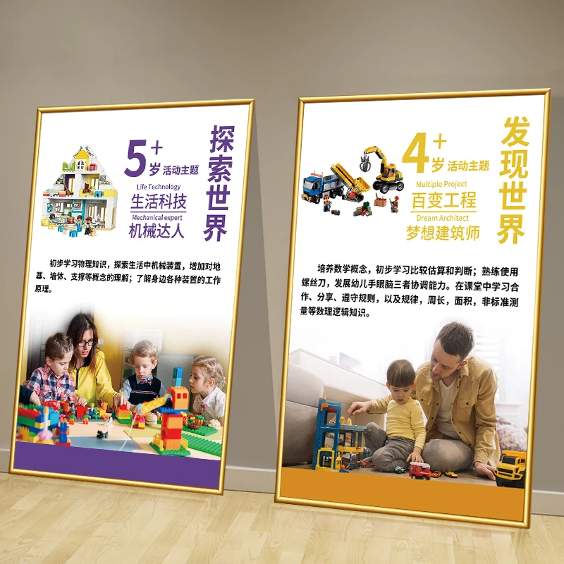 

Modern Decorative Painting School Proamming Robot Building Blos Classroom Baund Wall Decoration Art Poster